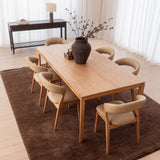 Prescott Leather Dining Chair with Honey Oak Legs