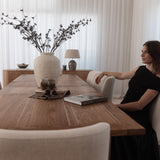 Portland Extension Dining Table - Honey Oak