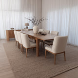 Devon Dining Chair - Ecru with Smoked Ash Legs