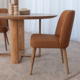 Camden Dining Chair - Cognac with Honey Oak Legs