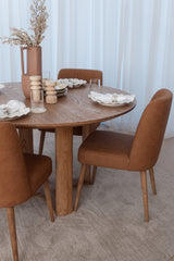 Mercer Round Dining Table - Honey Oak
