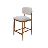 Hadley Counter Stool - Oat with Natural Oak Legs