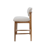 Hadley Counter Stool - Oat with Natural Oak Legs