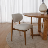 Hadley Dining Chair - Oat with Natural Oak Legs