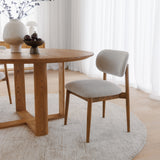 Hadley Dining Chair - Oat with Natural Oak Legs