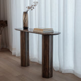 Luna Marble Wood Console