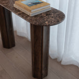 Luna Marble Wood Console