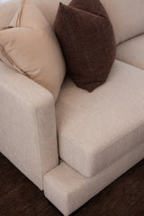 Harlow 4 Seater Lounge with Ottoman - Sand