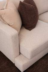 Harlow 4 Seater Lounge with Ottoman - Sand