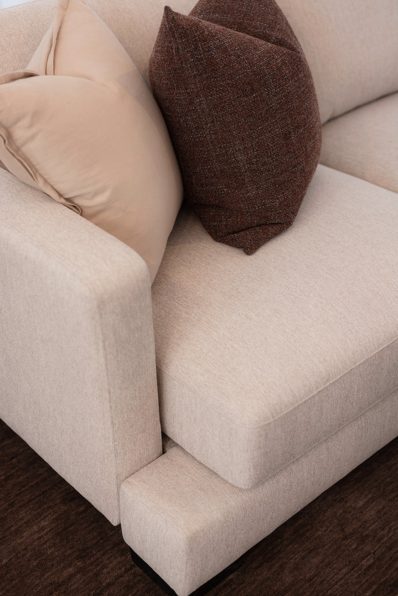 Harlow 4 Seater Lounge with Ottoman - Sand