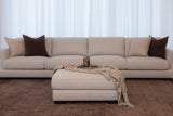Harlow 4 Seater Lounge with Ottoman - Sand