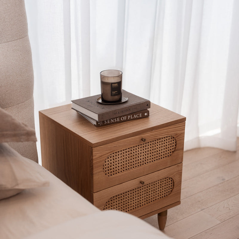 Yara 2 Drawer Bedside - Natural