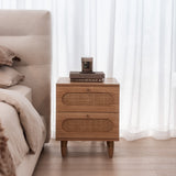 Yara 2 Drawer Bedside - Natural