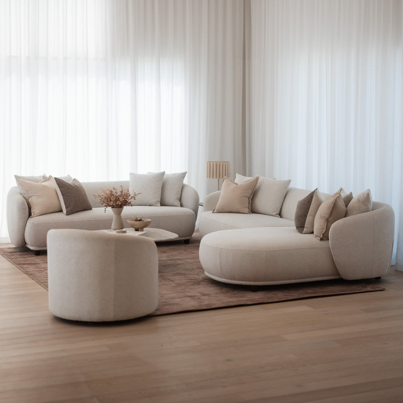 Rae 3 Seater with Chaise - Wheat