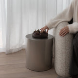 Orbis Side Table - Brushed Stainless Steel