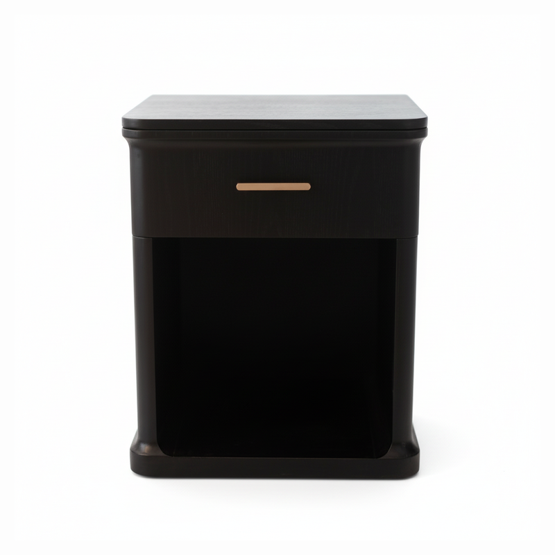 Aira 1 Drawer Bedside - Ebony