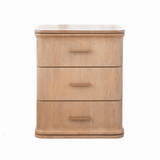 Aira 3 Drawer Bedside - Honey Oak