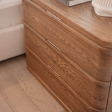 Tula 3 Drawer Large Bedside - Honey Oak