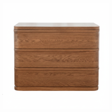 Tula 3 Drawer Large Bedside - Honey Oak