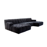 Valletta U Shaped Lounge - Mystique Caviar