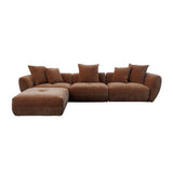 Enzo 3 Seater Chaise Lounge - Grace Cookie