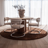 Plush New Zealand Round Wool Rug - Maroon