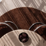Plush New Zealand Round Wool Rug - Maroon