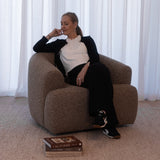 Sade Swivel Arm Chair - Capri Raisin