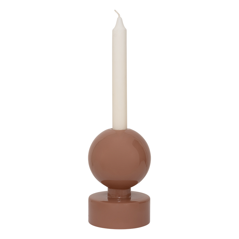 Candle Holder Pallo Brown