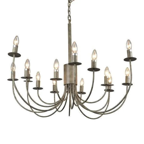 Iron Chandelier - 16 Arms & Lights - Taupe
