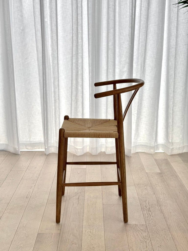 Elm Wishbone Counter Stool - Walnut