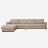 Harlow 4 Seater Lounge with Ottoman - Sand