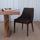 Ashford Dining Chair - Noir with Walnut Legs