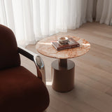 Theo Side Table - Cream & Mocha