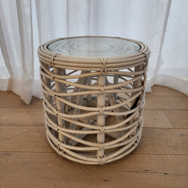 Cherry Rattan Round Table