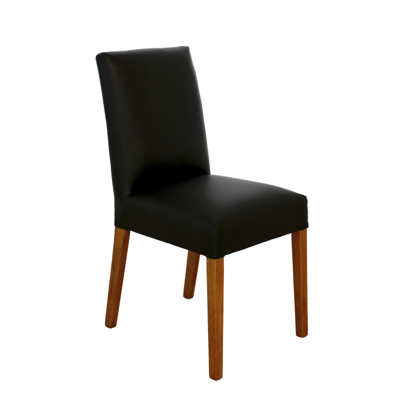 Denmark Full Leather Dining Chair - Black