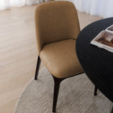 Ellery Dining Chair - Camel with Walnut Legs