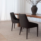 Ashford Dining Chair - Noir with Walnut Legs