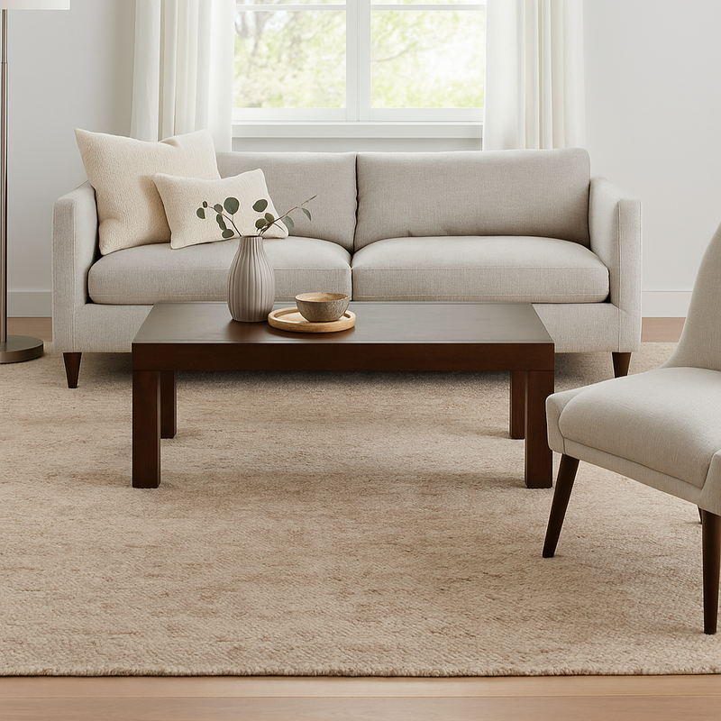 Zurich Handwoven Textured Boucle Wool Rug - Caramel