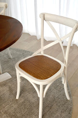 Cross Back Chair (White)