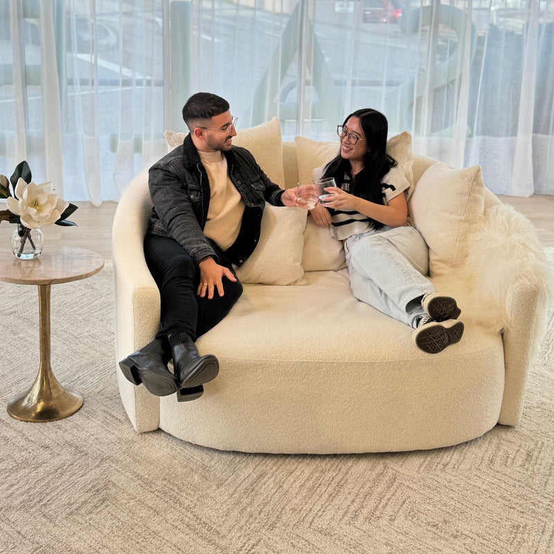 Couple Sit Chairs Couple Sitting In Deck Chairs On Beach Royalty
