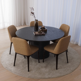 Ellery Dining Chair - Camel with Walnut Legs