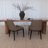 Ashford Dining Chair - Saddle with Ebony Legs