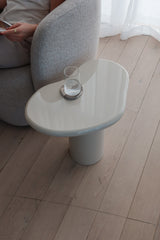 Pebble Side Table - Gloss Latte