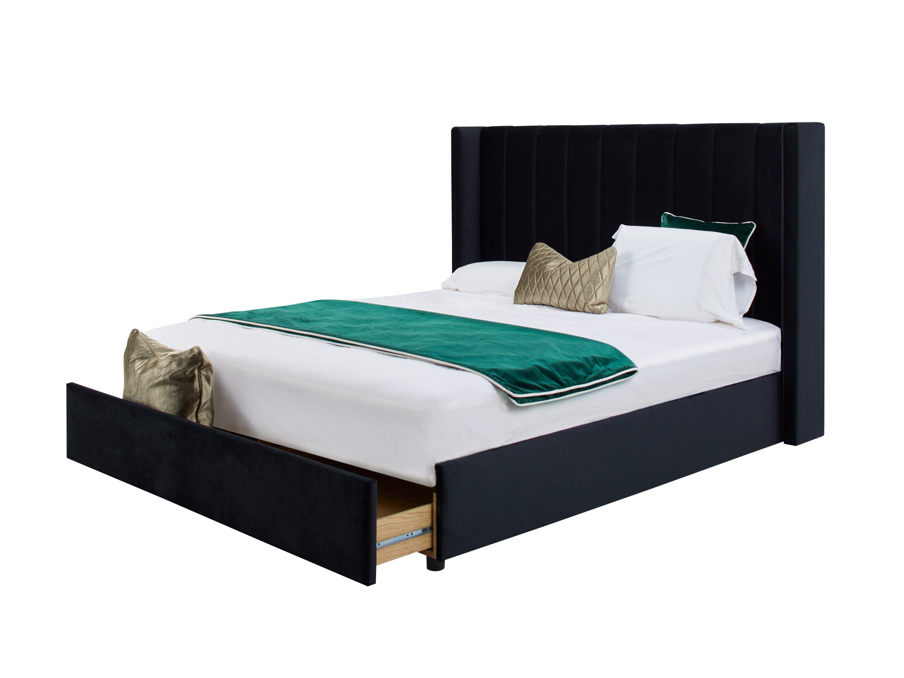 Buy Allure Velvet Bed with Storage in Perth, Osborne Park, Joondalup WA