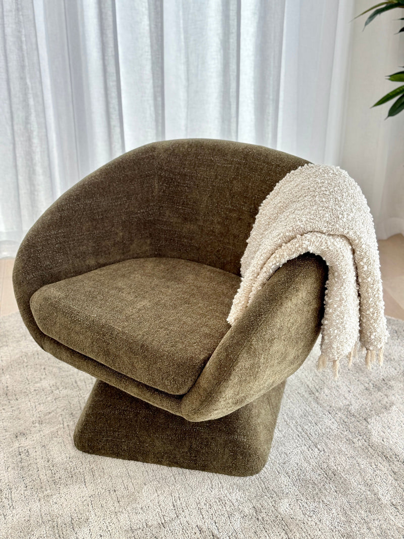 Lucca Swivel Chair - Olive