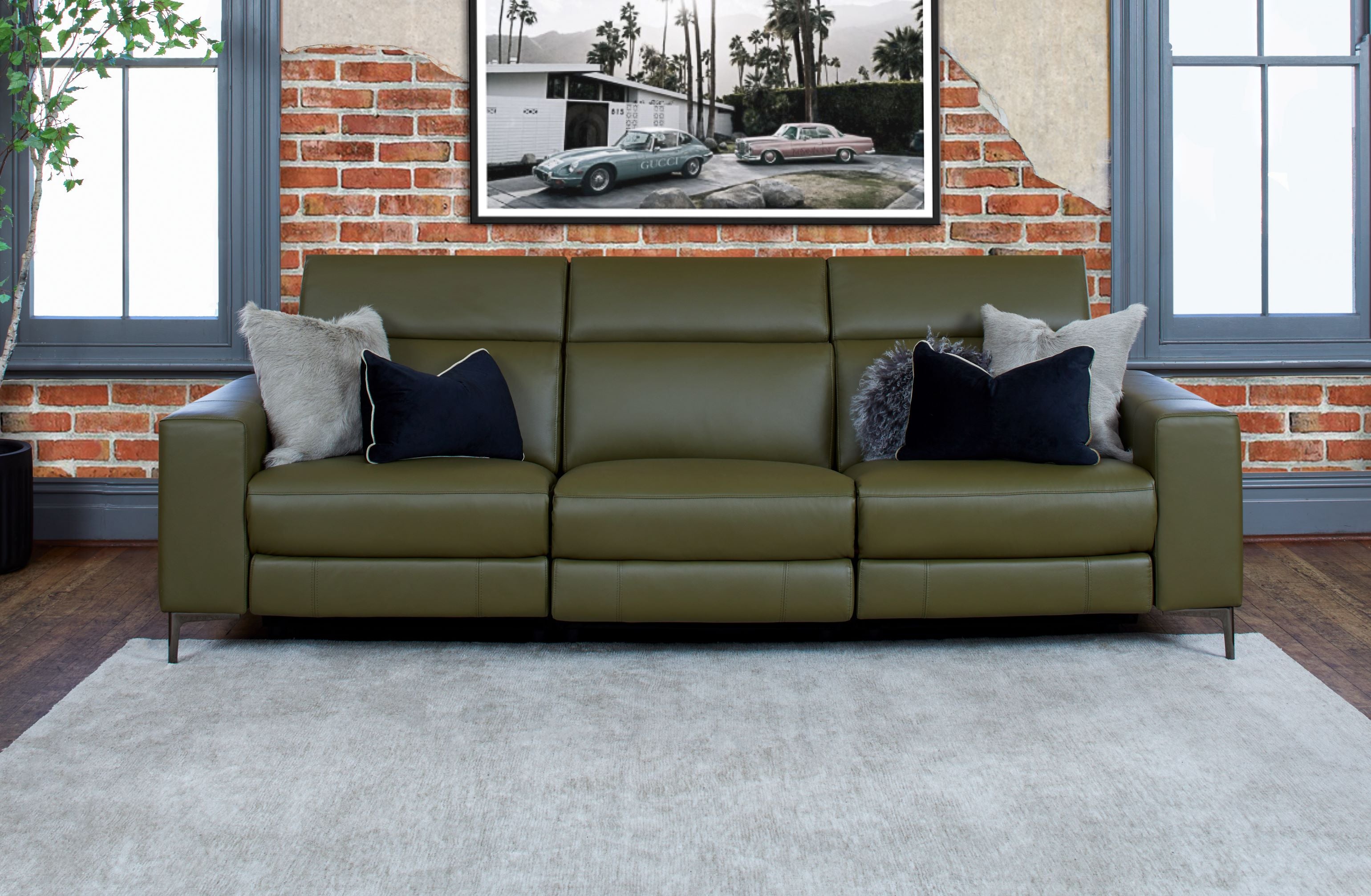 Buy Manhattan 3 Seater Recliner Modular Chaise Lounge Regatta Fern in