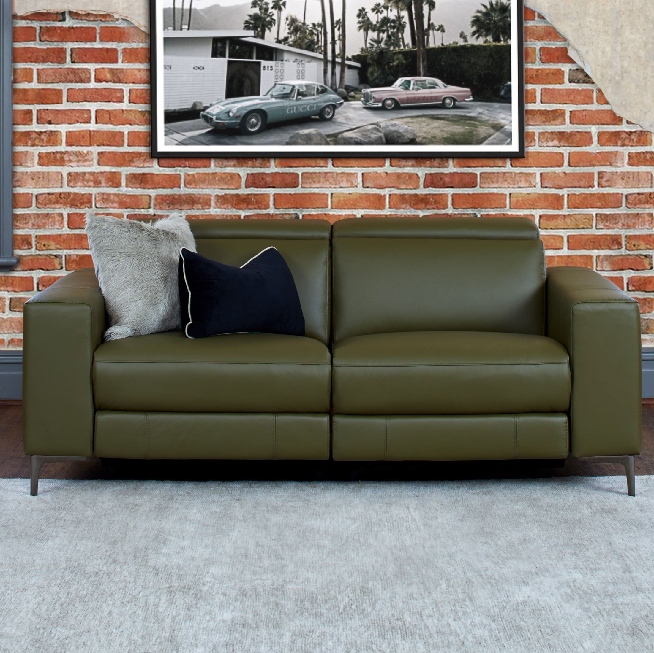 Buy Manhattan 2 Seater Recliner Modular Chaise Lounge Regatta Fern in