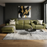 Manhattan 4 Seater Recliner Chaise Lounge with Console - Regatta Fern