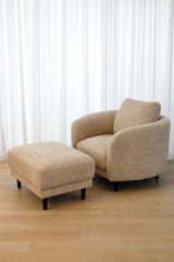Blaire Ottoman - Champagne